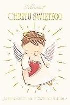 Henry, karnet A5 z kopertą, chrzest, złocony, anioł z serduszkiem