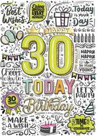 Henry, karnet A5 z kopertą, złocony, Urodziny 30, Graffiti