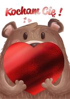 Henry, karnet B6 z kopertą, złocona, Misiek