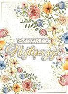 Henry, karnet B6 z kopertą, złocony, kwiaty pattern