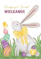 Henry, karnet B6 z kopertą, złocony, zając wielkanocny