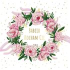 Henry, karnet dzien babci z kopertą, wianek, różowy, 150-150 cm