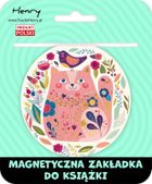 Henry, zakładka magnetyczna do książki, kot różowy