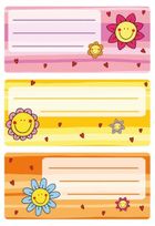 Herma, Kwiatki, naklejki szkolne