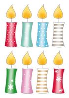 Herma, naklejki, świeczki kolorowe