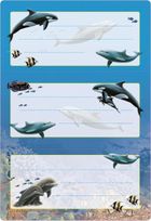 Herma, naklejki szkolne, delfiny