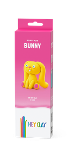 Hey Clay, Puchate Zwierzaki, Królik, masa plastyczna, 3 szt.