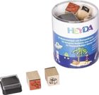 Heyda, zestaw stempli, piraci, kosmos, 15 szt.