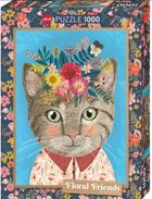 Heye, Floral Friends, Kotek z kwiatami, puzzle, 1000 elementów