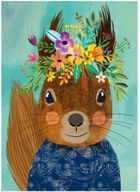 Heye, Floral Friends, Wiewiórka, Mia Charro, puzzle, 1000 elementów