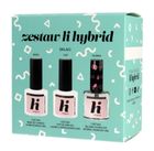 Hi Hybrid, zestaw prezentowy: baza, 5 ml + oliwka, 5 ml + Top No Wipe, 5 ml