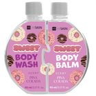 Hiskin Puzzle body pina colada, żel do mycia ciała + balsam do ciała, 2-90 ml