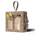 HiSkin, zestaw świąteczny woman: żel + balsam do ciała, 200 ml + myjka