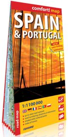 Hiszpania i Portugalia (Spain & Portugal). Laminowana mapa samochodowa 1:1 100 000