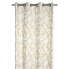 Home Styling Collection, Aner, zasłona z nadrukiem beżowych liści, 260-140 cm