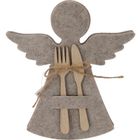 Home Styling Collection, filcowa kieszonka na sztućce w kształcie aniołka, 22-20 cm