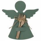 Home Styling Collection, filcowa kieszonka na sztućce w kształcie aniołka, 22-20 cm