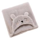 Home Styling Collection, koc z kapturem dla dzieci, Teddy, z uszkami, 70-100 cm