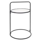 Home Styling Collection, Loft, szklany stolik kawowy metalowy