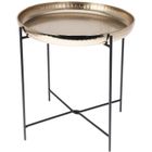 Home Styling Collection, Metalowy, stolik kawowy metalowy, średnica 35 cm