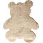 Home Styling Collection, Miś, dywan dziecięcy z imitacji futra, beżowy, 100-85 cm