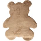 Home Styling Collection, Miś, dywan dziecięcy z imitacji futra, brązowy, 100-85 cm
