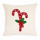 Home Styling Collection, poduszka dekoracyjna, świąteczny wzór, biała, 40-40 cm