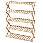 Home Styling Collection, Roniv, stojak na buty 5-poziomowy, bambusowy, 67-25-87 cm