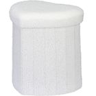 Home Styling Collection, Serce Alloy, pufa, tapicerka baranek, 34-28-35 cm