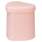 Home Styling Collection, Serce Alloy, pufa, tapicerka baranek, 34-28-35 cm