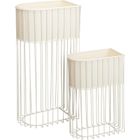 Home Styling Collection, Soft Form, zestaw 2 metalowych kwietników stojących