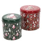 Home Styling Collection, świąteczny zestaw metalowych pojemników w różnych rozmiarach, 2 szt.