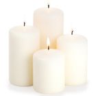 Home Styling Collection, świece bryłowe, białe, bezzapachowe, 4 szt.