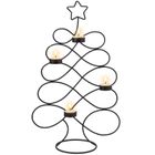 Home Styling Collection, świecznik, choinka, metalowy, czarny, 49 cm