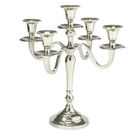 Home Styling Collection, świecznik pięcioramienny, srebrny, 30 cm