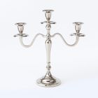 Home Styling Collection, świecznik trójramienny, srebrny, 30 cm