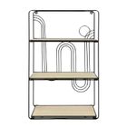 Home Styling Collection, szafka wisząca, 3 piętra, metalowa, 35-12-55 cm