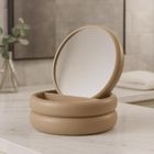 Home Styling Collection, szkatułka na biżuterię z lusterkiem, 17,5-17,5-9 cm
