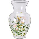 Home Styling Collection, szklany wazon na kwiaty, z wzorami kwiatowymi, 16.5-16.5-27 cm
