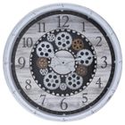 Home Styling Collection, zegar na ścianę, industrialny, biały, Ø 50 cm