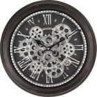 Home Styling Collection, zegar ścienny, Loftowy, z widocznym mechanizmem