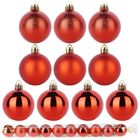 Home Styling Decoration, bombki choinkowe, nietłukące, czerwone, 5 cm, 10 szt.