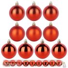 Home Styling Decoration, bombki choinkowe, nietłukące, czerwone, 6 cm, 9 szt.