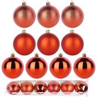 Home Styling Decoration, bombki choinkowe, nietłukące, czerwone, 7 cm, 6 szt.