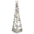 Home Styling Decoration, choinka świecąca, drewniana, stożek, 68 cm