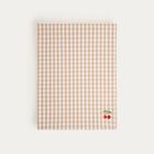 Homla, Abril, bieżnik, beżowy w kratkę z ozdobnym haftem, 40-160 cm