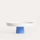 Homla, Affi, patera, biała z granatową nóżką, 24-9 cm