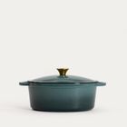 Homla, Andreas, garnek żeliwny, zielony owalny ombre, 4,5l