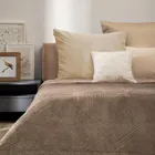 Homla, Aurum, narzuta welwetowa z pikowaniem, złota, 220-240 cm, 745577