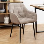 Homla, Avelin, krzesło, w tkaninie beżowe, 58-55-83 cm